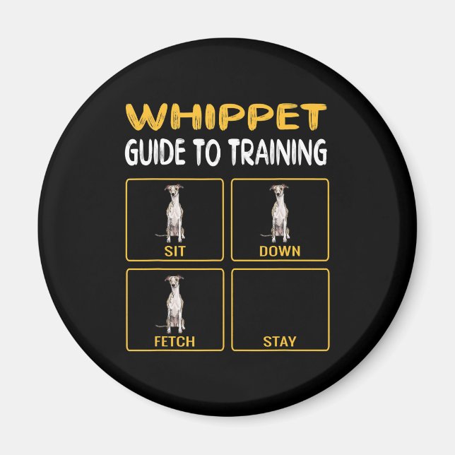 whippet guide to training dog obedience magnet (Front)