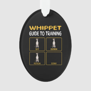 whippet guide to training dog obedience ornament