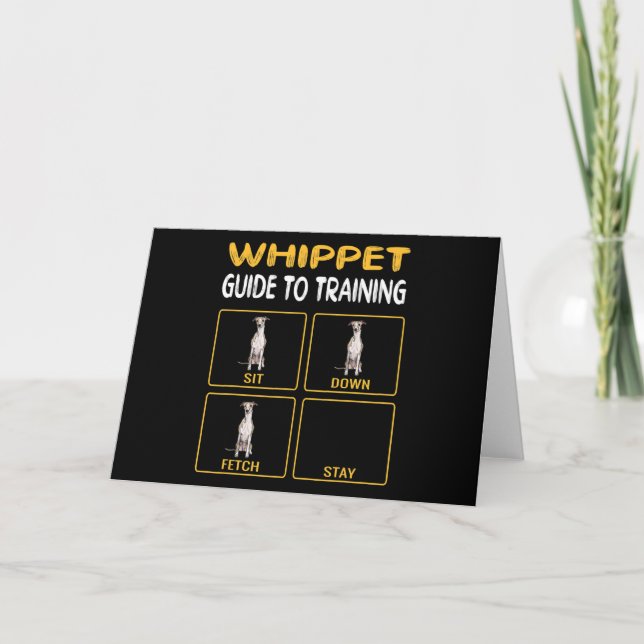 whippet guide to training dog obedience thank you card (Front)