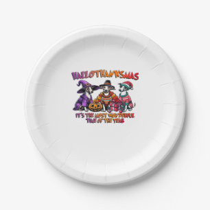 Whippet Halloween Thanksgiving Christmas Oversized Paper Plate