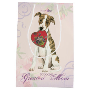 Whippet Heart Mum Medium Gift Bag