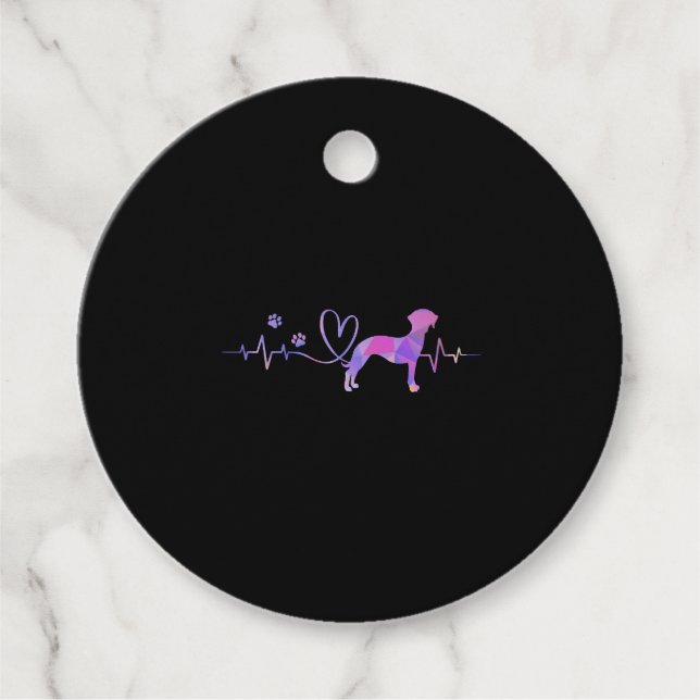 Whippet Heartbeat  Favour Tags (Front)