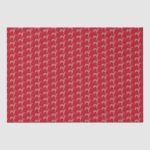 Whippet Italian Grey Christmas Dog Silhouette Red Tissue Paper