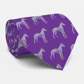 Whippet Italian Greyhound Dog Silhouette Pastel Pp Tie