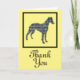 Whippet / Italian Greyhound Dog Thank You Greeting Card