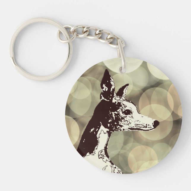 Whippet Key Ring (Front)