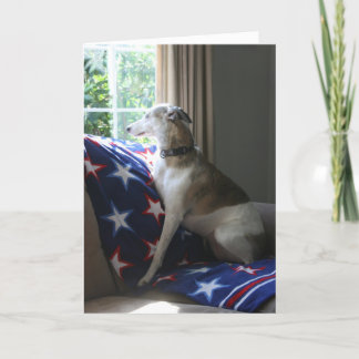 Whippet "Missing You" Greeting Card