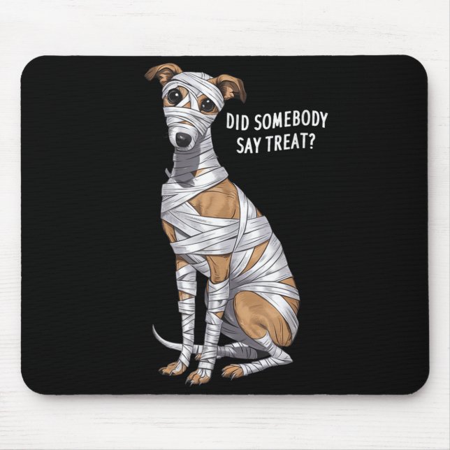 Whippet Mummy Halloween Dog Mouse Pad (Front)