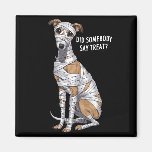 Whippet Mummy Halloween Dog Performance Magnet