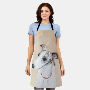 Whippet Painting - Cute Original Dog Art Apron