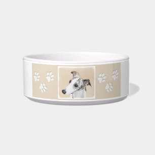 Whippet Painting - Cute Original Dog Art Bowl