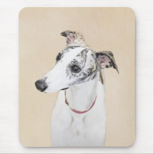 Whippet Painting - Cute Original Dog Art Mouse Pad