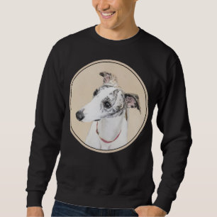Whippet Painting - Cute Original Dog Art Sweatshirt