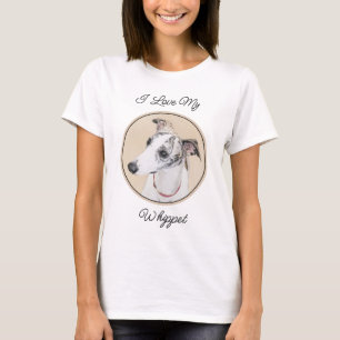 Whippet Painting - Cute Original Dog Art T-Shirt