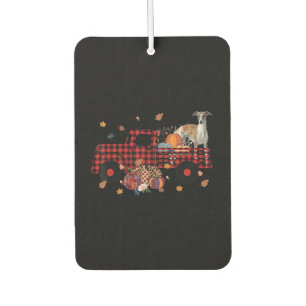 Whippet Pumpkin Truck Thanksgiving Halloween Gift Car Air Freshener