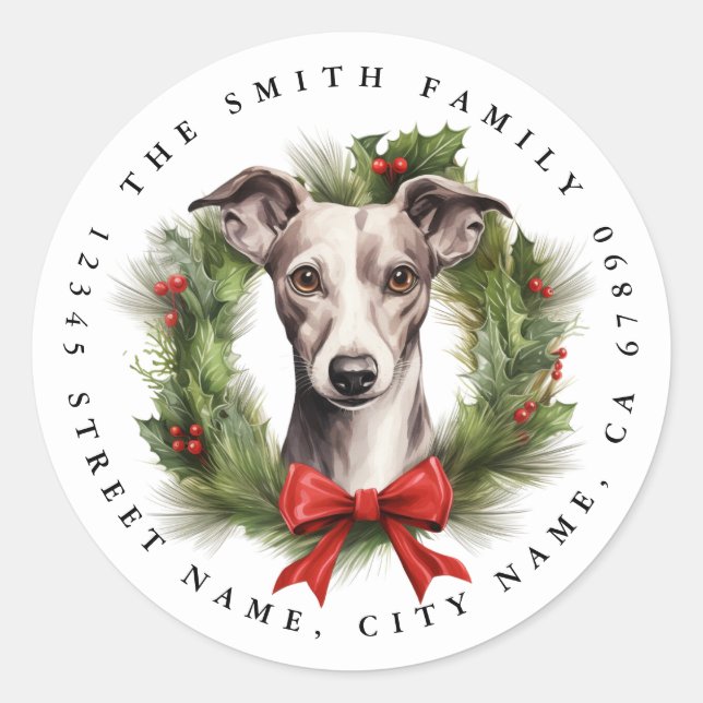 Whippet Round Stickers (Front)