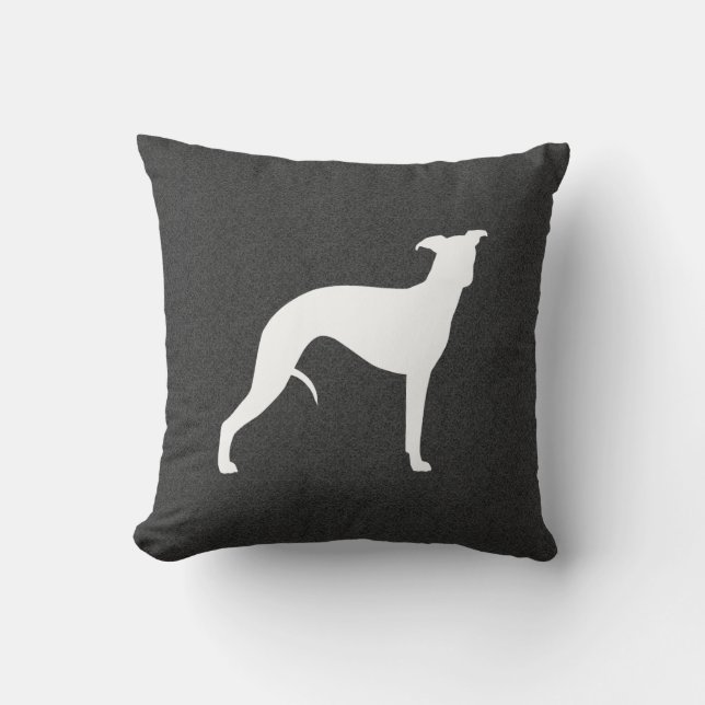 Whippet Silhouette Cushion (Front)