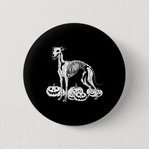 Whippet Skeleton Birthday Halloween Dog Mens Women 6 Cm Round Badge