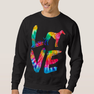 Whippet Tie Dye Love Dog Mum Dad Sweatshirt