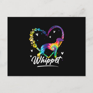 Whippet Tie Dye Rainbow Dog Lover Gift T-Shirt Postcard