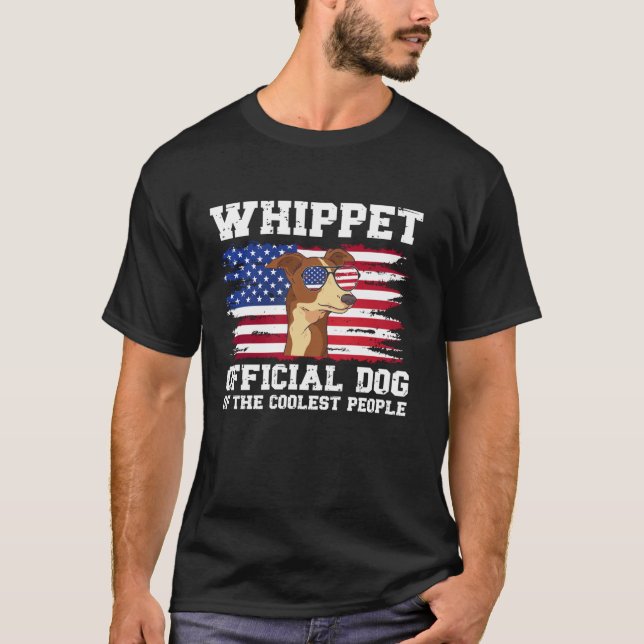 Whippet US Flag Whippet Lover Whippet Owner Long S T-Shirt (Front)