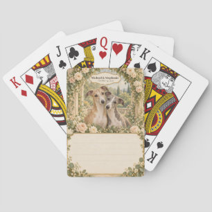 Whippet Wedding Guest Book Signing Deck Playing Cards