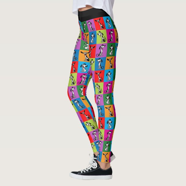 Whippet Whimsy Cosy Leggings (Left)