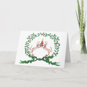 Whippets Barking With JOY Holiday Card