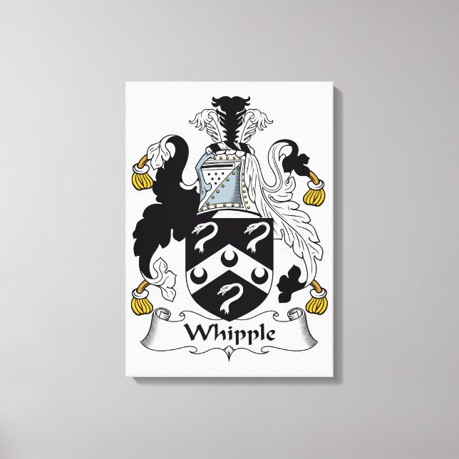 Whipple Family Crest Canvas Print (Front)