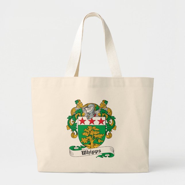 Whipps Family Crest Large Tote Bag (Front)
