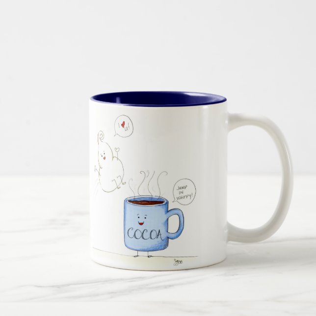 Whippy & Cocoa Two-Tone Coffee Mug (Right)