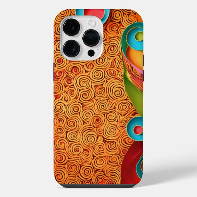 Whirl of Colour Patterned Elegance iPhone Case (Back)