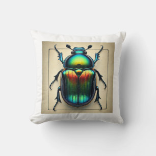 Whirligig Beetle 060824IREF245 - Watercolor Cushion