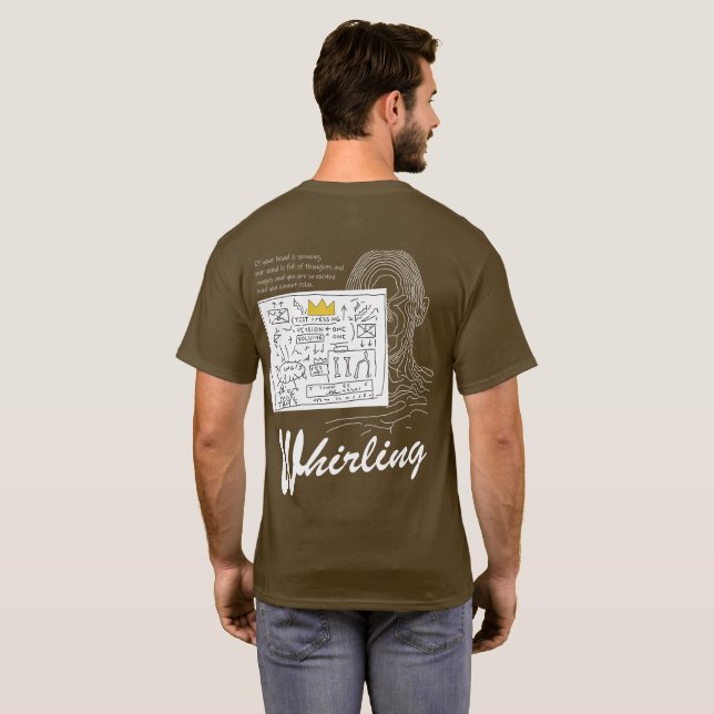 “Whirling” Abstract Graphic Print T-Shirt (Back Full)