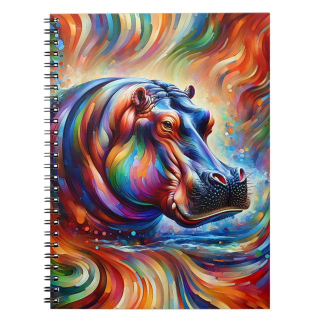Whirling Spectrum Hippo Notebook (Front)