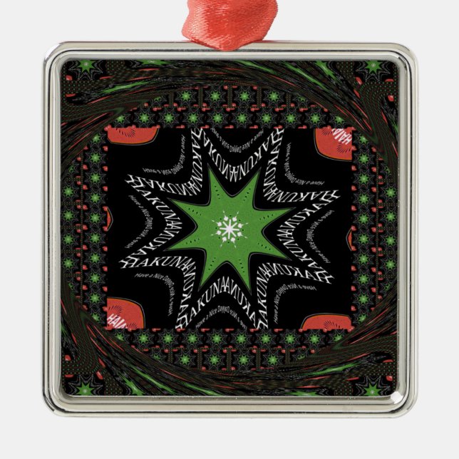 Whirling stars background metal tree decoration (Front)