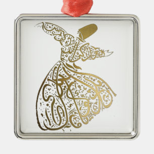 Whirling Sufi Dervish Metal Tree Decoration
