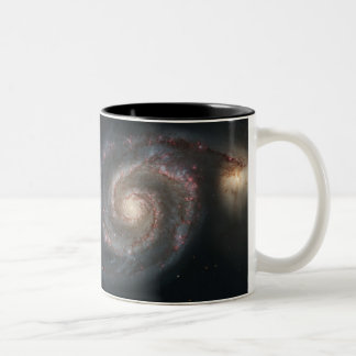 Whirlpool Galaxy (M51) and Companion Galaxy Two-Tone Coffee Mug