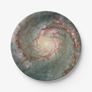 Whirlpool galaxy paper plate