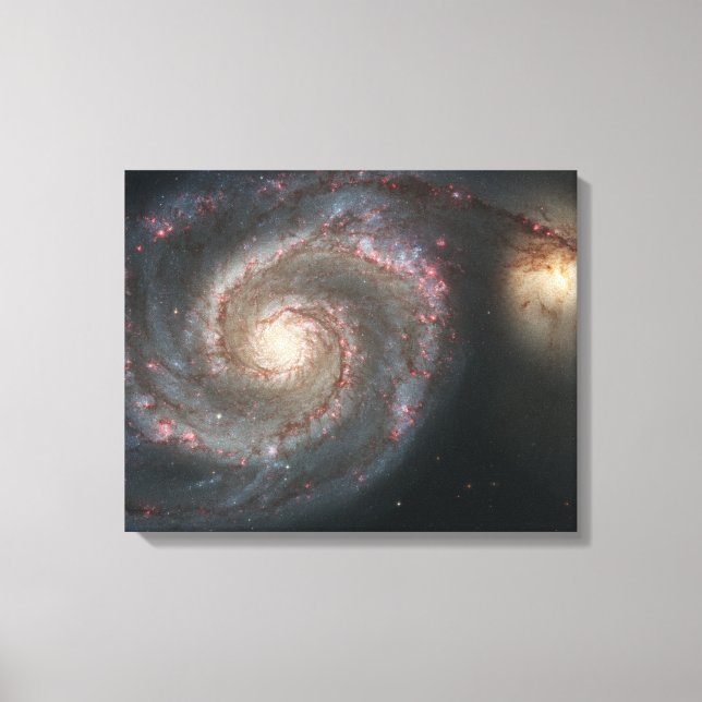 Whirlpool Galaxy (Space) (Universe) (Messier 51A) Canvas Print (Front)