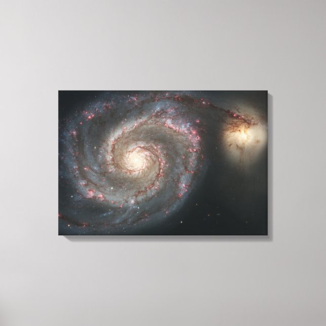 Whirlpool Galaxy (Space) (Universe) (Messier 51A) Canvas Print (Front)