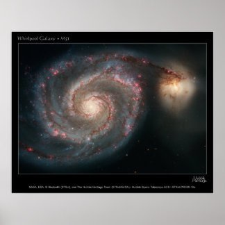 WhirlpoolGalaxy-M51-2005-12a Poster
