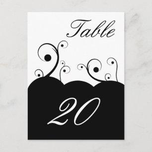 Whirls Table Number Postcard