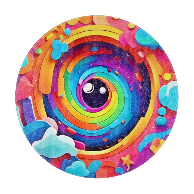 Whirlwind of Colourful Imagination Cutting Board (Front)