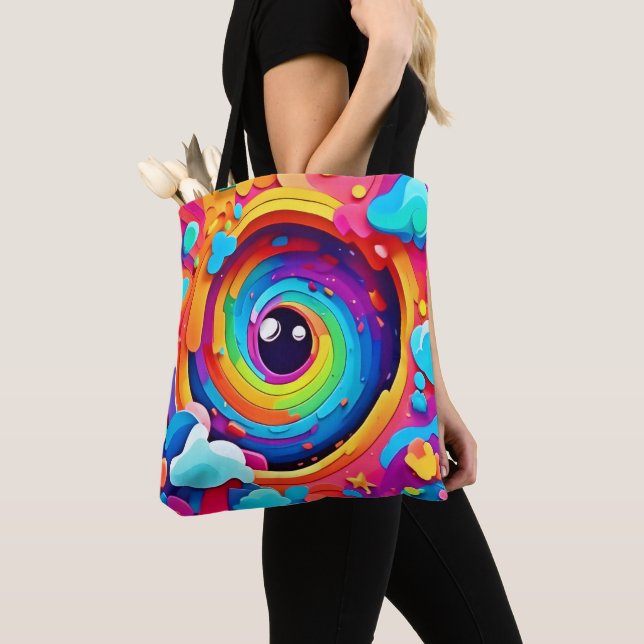 Whirlwind of Colourful Imagination Tote Bag (Close Up)