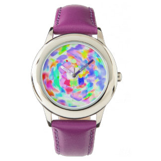 Whirlwind of colours inside a white watch! watch