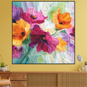 Whirlwind Petals Abstract Bloom Canvas Print