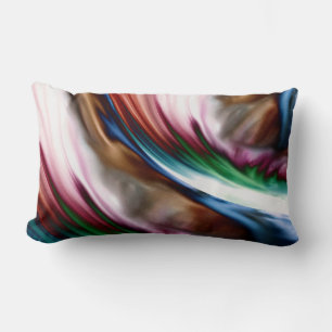 Whirlwind Rainbow Golden Snow Lumbar Cushion