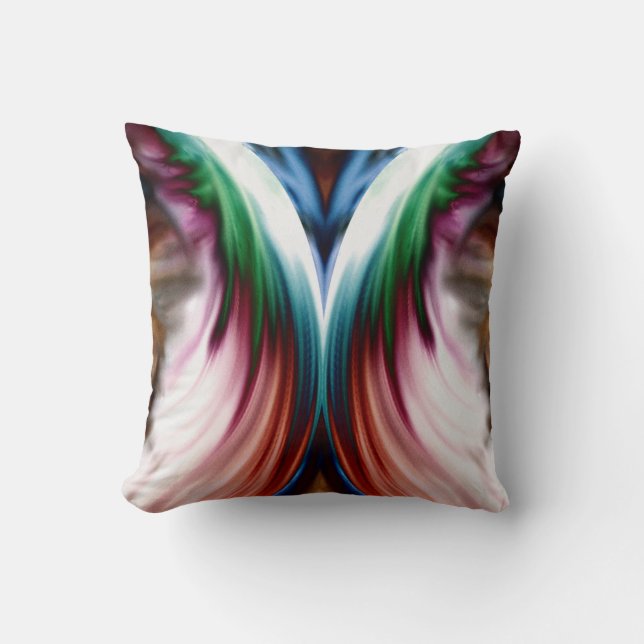 Whirlwind Rainbow Golden Snow Mirror Cushion (Front)