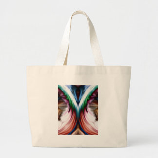 Whirlwind Rainbow Golden Snow Mirror Large Tote Bag